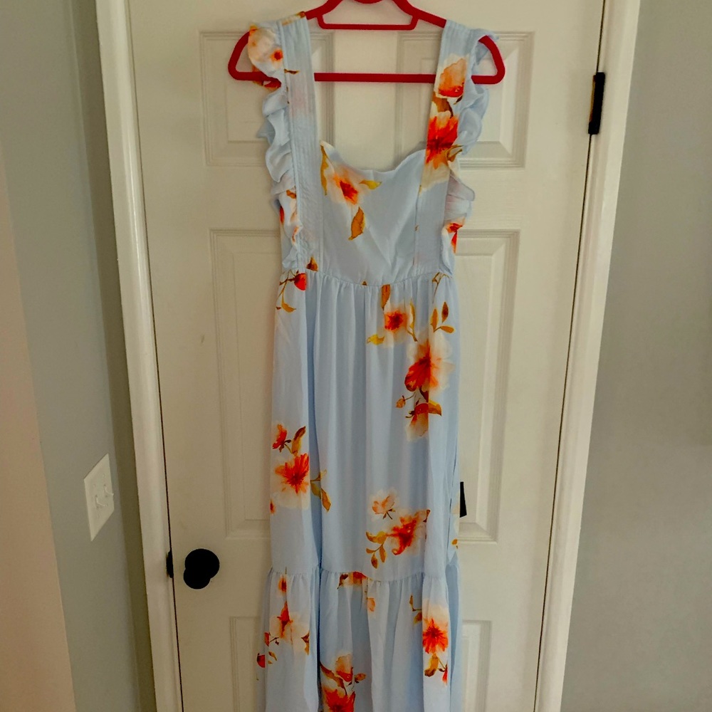 Floral Full Length Dress (L) by Lulus